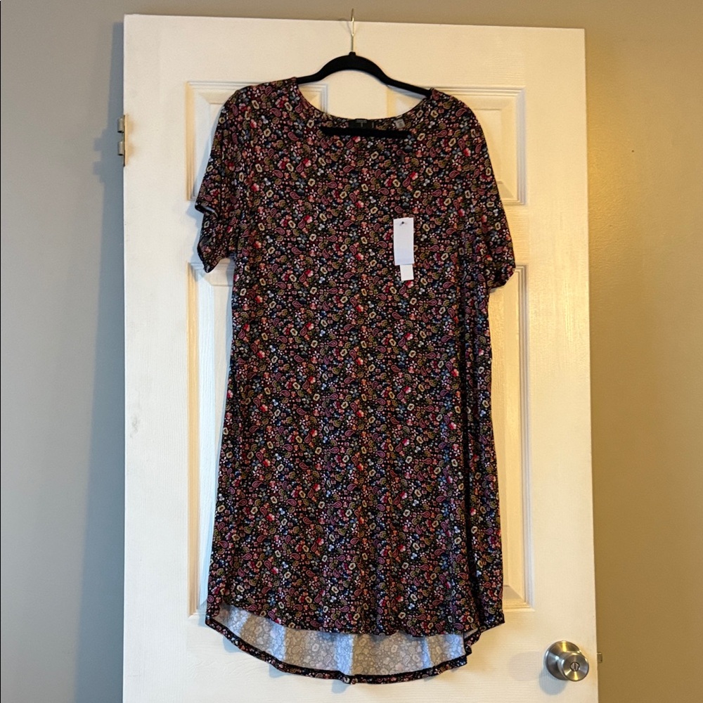NWT  T Tahari Multicolor Floral High Low Dress